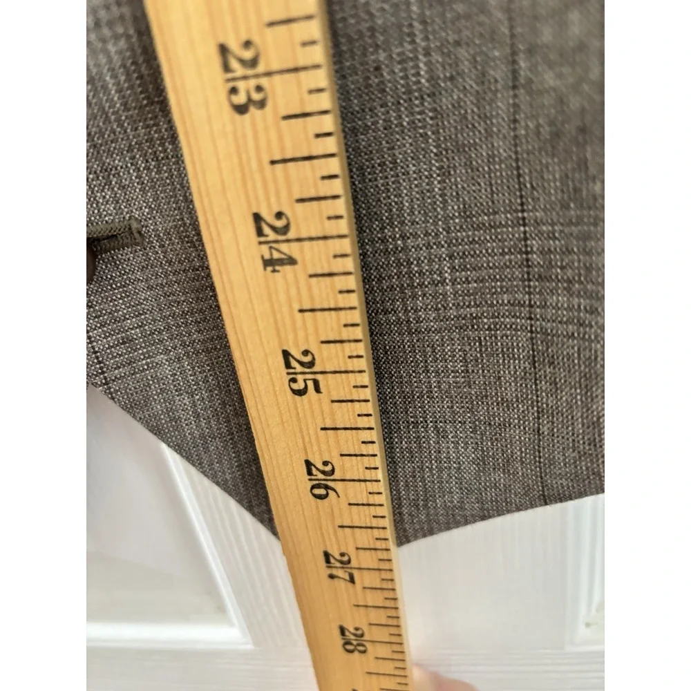 Vintage Glenn Check Mens Med (44) Suit Vest Adj Back Strap‎ Gray/Brown